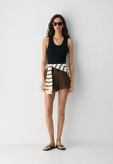 New Agency Mini Short - PowerLinen™ - RICH MOCHA BROWN