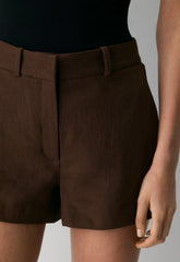 New Agency Mini Short - PowerLinen™ - RICH MOCHA BROWN