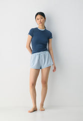 Cozy Sweatfleece Mega Flutter™ Micro Short - NO-STRESS BEACH BLUE