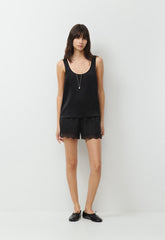 Whimsy Linen Short - BLACK/BLACK
