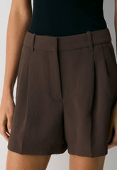 The Effortless Short™ Mid-Thigh - Crepette™ - RICH MOCHA BROWN