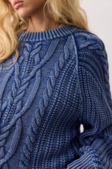 Frankie Cable Knit Cotton Sweater
