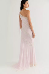 For Love & Lemons Marcella One-Shoulder Maxi Dress
