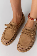 Bria Woven Boat Shoes
