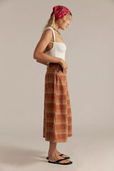 We The Free High Top Wide Crop Plaid Jeans