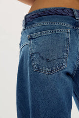 We The Free Fable Low-Rise Twisted Bowed Jeans