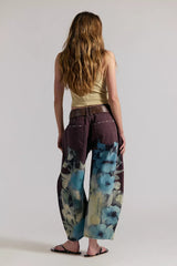 We The Free Good Luck Printed Barrel Jeans