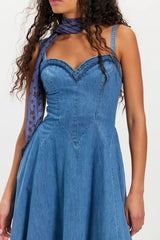 Another Season Denim Midi Dress