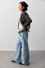We The Free Highland Low-Rise Twisted Bowed Jeans