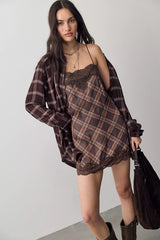 Canal Street Plaid Slip Dress Set