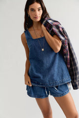 Down In The Valley Denim Short Set
