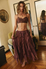 Candy Calling Maxi Slip Skirt