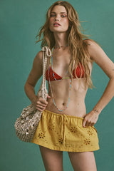 Matthew Williamson x Free People Mesquida Broderie Anglais Low-Rise Skort