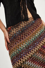 Anna Sui Asymmetrical Knit Skirt