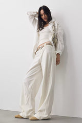 Time Flies Low-Rise Clean Solid Trousers