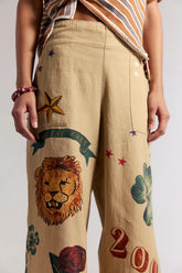 We The Free Breezy Printed Denim Pull-On Jeans