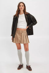 Citizens of Humanity Pleated Twill Mini Skirt