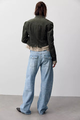 We The Free Highland Low-Rise Twisted Bowed Jeans