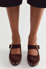 Frye Cindy Buckle Clogs