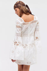 Anna Sui Cottage Rose Lace Mini Dress