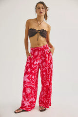 Day's End Linen Printed Pull-On Pants