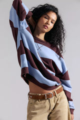 We The Free Classic Striped Oversized Crewneck