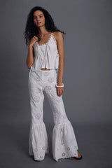 Anna Sui Cottage Rose Lace Pants