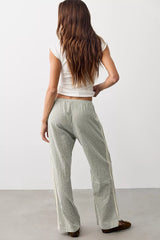 DONNI. The Cotton Gingham Stripe Crop Pants