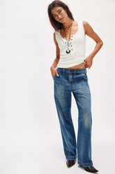 AMO Easy Army Slouch Boyfriend Jeans