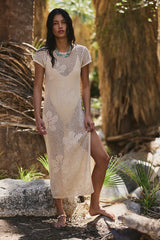 Aloha Cotton-Linen Midi Dress
