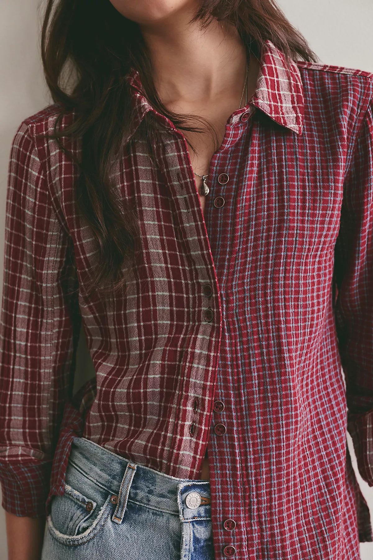 We The Free Benny Slim Plaid Button-Down