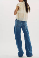 We The Free Fable Low-Rise Twisted Bowed Jeans