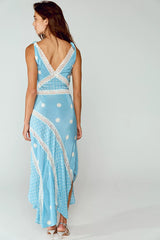For Love & Lemons Stormie Dot Midi Dress