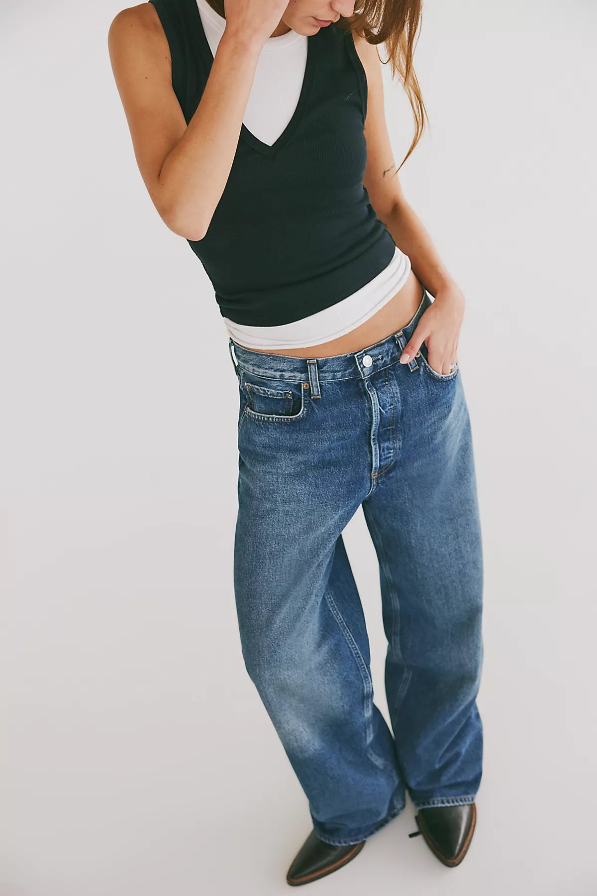 AGOLDE Low-Rise Baggy Jeans