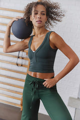 Go To Plaited Ribbed V-Neck Tank