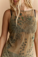 Bring the Bling Embellished Mini Slip Dress