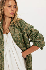 We The Free Brick Lane Jacquard Maxi Shirt Jacket
