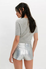 Norma Kamali High-Waisted Vegan Shorts
