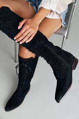 Davey Over-The-Knee Lace-Up Boots