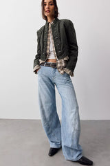 We The Free Highland Low-Rise Twisted Bowed Jeans