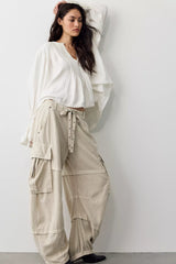 We The Free Reef Curved Linen Cargo Pants