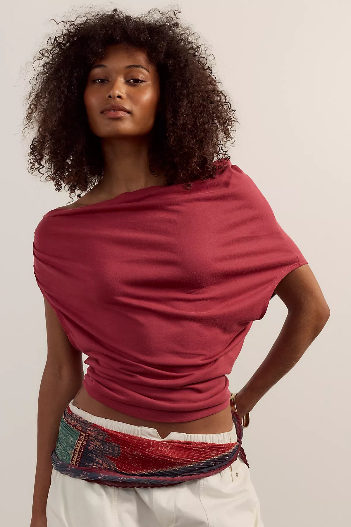 Blake Off-The-Shoulder Draped Top