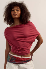 Blake Off-The-Shoulder Draped Top