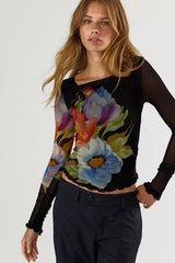 Lilly Printed Long Sleeve Top