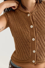 Drop Stitch Cotton Vest