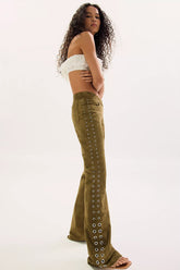 Deadwood Dali Suede Eyelet Pants