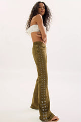 Deadwood Dali Suede Eyelet Pants