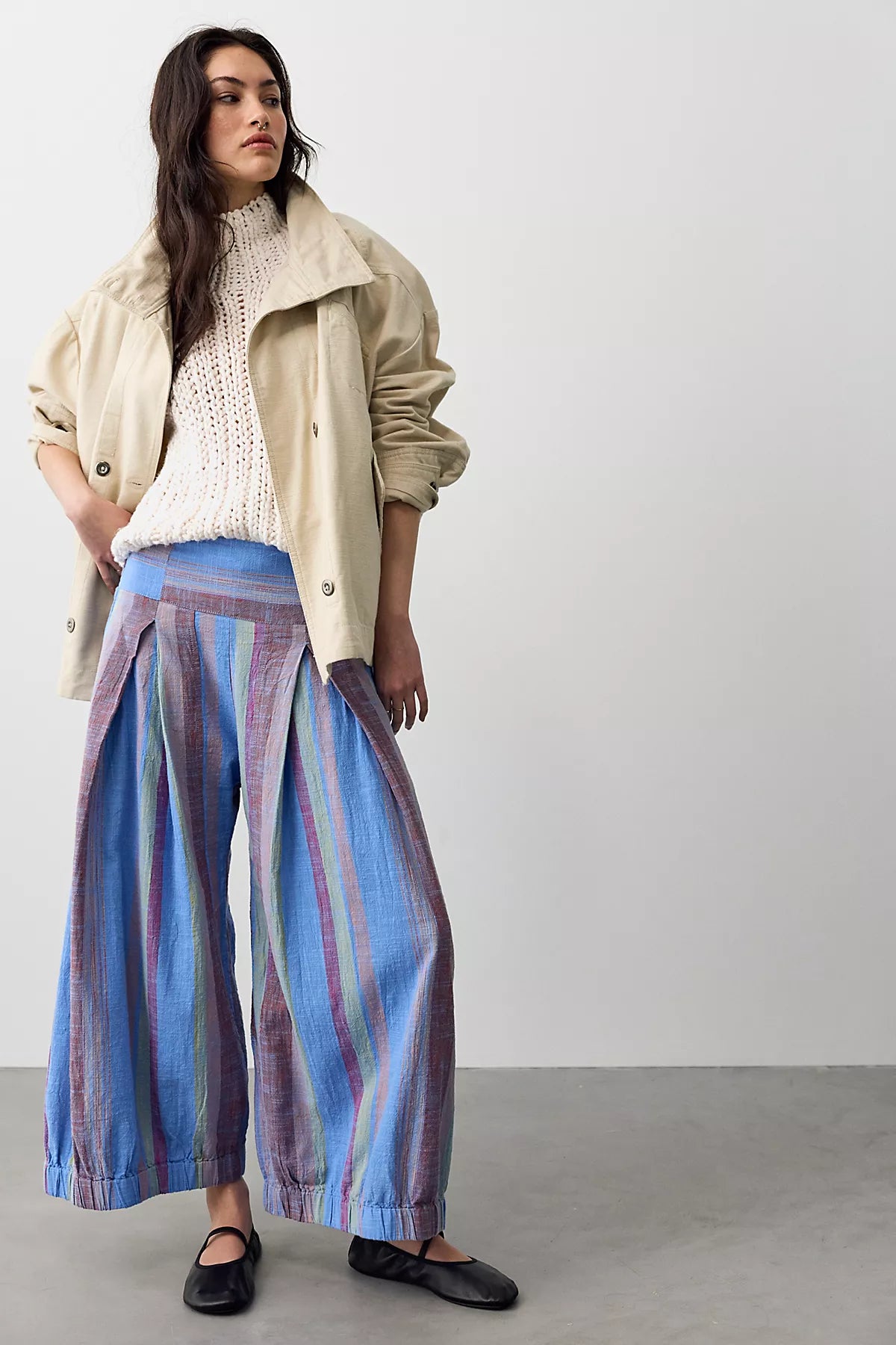 Can't Hide Wide-Leg Pull-On Harem Pants