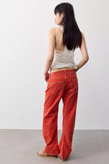 We The Free Fable Washed Cord Low-Rise Twisted Bowed Jeans