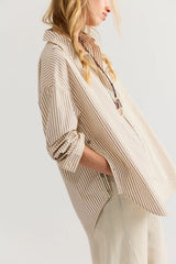 We The Free Lexi Striped Button Down Shirt